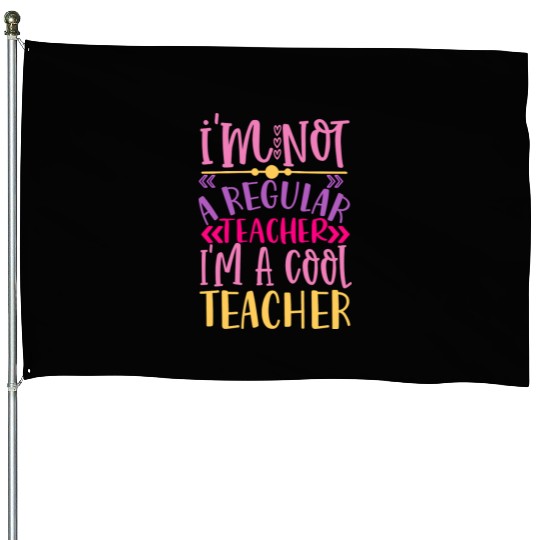 Cool Teacher - Funny Teacher Appreciation Gift House Flags
