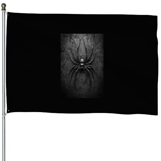 Black Widow Style Spider Art House Flags