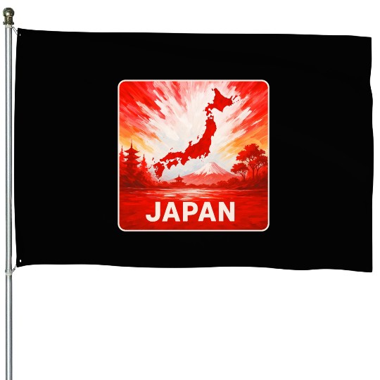 Japan - Land Of The Rising Sun House Flags