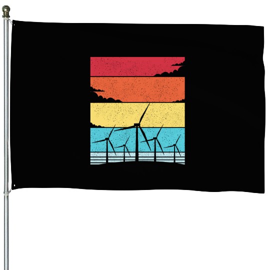 Wind Energy Earth Day Wind Turbine House Flags