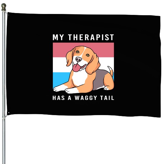 Therapy Dog Lover Psychology Therapist House Flags