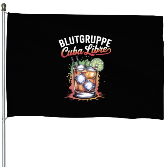 Blutgruppe Cuba Libre Cocktail Bartender House Flags