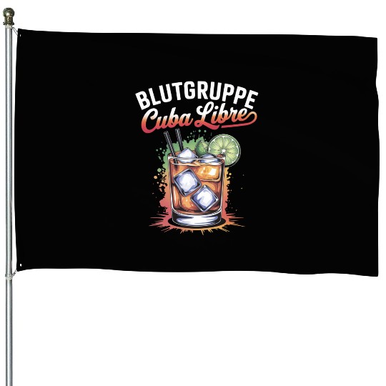 Blutgruppe Cuba Libre Cocktail Bartender House Flags