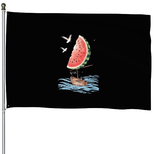 Watermelon Sail Adventure: Nautical Fun Meets House Flags