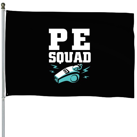 Physical Education Teacher PE Coach House Flags