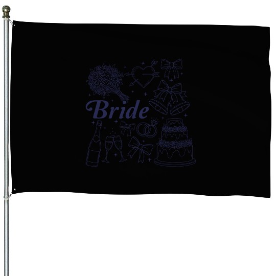 Bride Future Mrs Bow Bridal Wedding Bachelorette House Flags