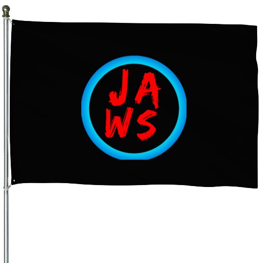 Vibrant Graffiti Style JAWS Logo House Flags