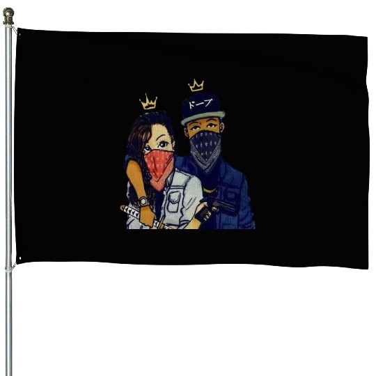 Urban Rebels Masked Duo House Flags Design