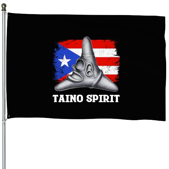 Puerto Rico Cemi Triangle Statue Flag House Flags