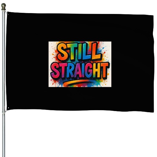 Still Straight Multi Colors House Flags
