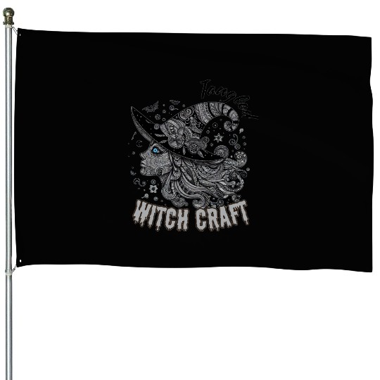 Tangled-in-Witchcraft–Halloween-Art-in-Enchanted House Flags
