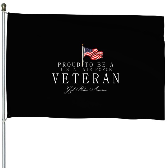 Proud To Be A US Air Force Veteran House Flags