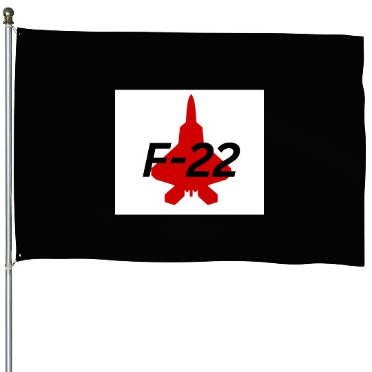 F-22 Stealth Fighter Silhouette Design House Flags
