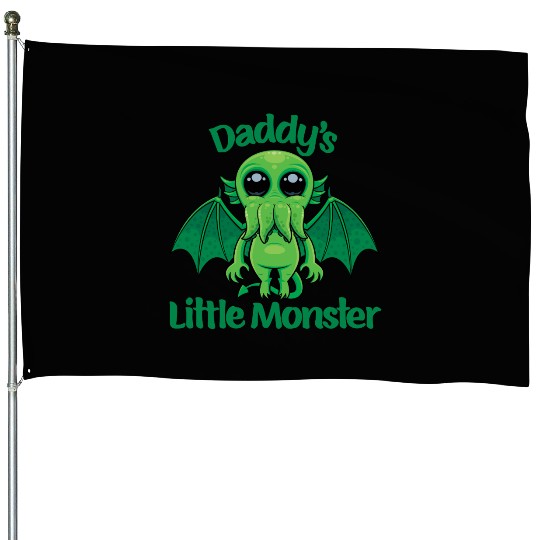 Daddy’s Little Monster Cute Baby Cthulhu House Flags