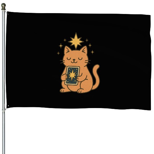 Celestial Cat Tarot Design House Flags