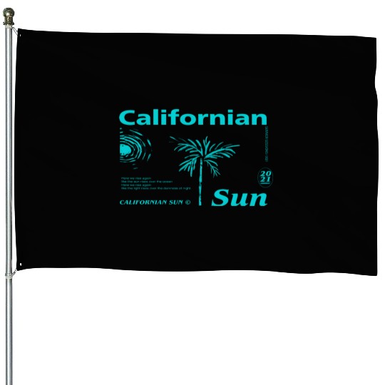 California Sun Fireworks Illustration House Flags