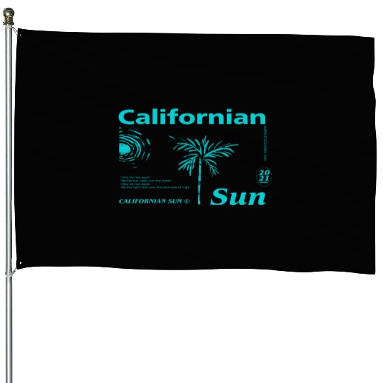 California Sun Fireworks Illustration House Flags