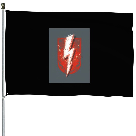 Red Lightning Bolt Graphic – Superhero Thunder House Flags