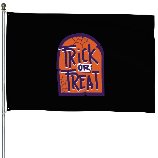 Trick or Treat Halloween Tombstone House Flags
