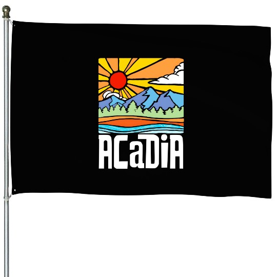 Acadia National Park Artistic Nature & Mountains House Flags