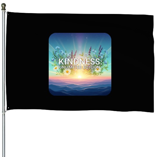 Sunrise Blooms of Kindness  House Flags