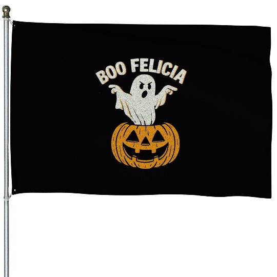 Boo Felicia Funny Ghost Halloween Spooky House Flags
