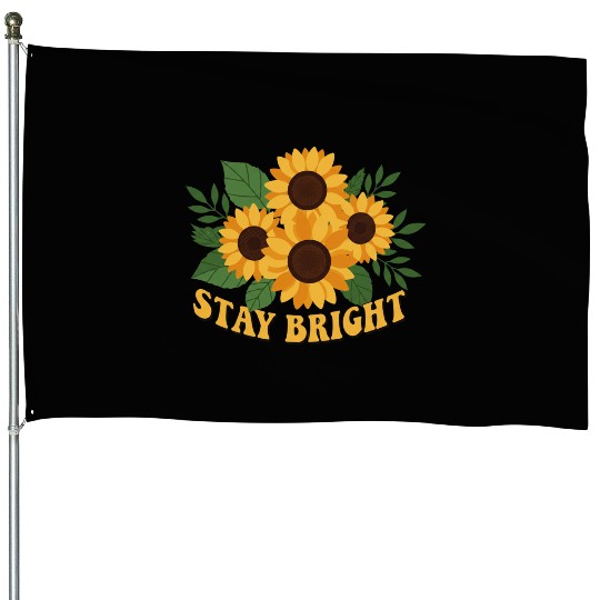 Sunflower Blossom Inspirational Design House Flags