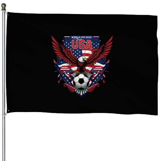 USA Soccer World Cup 2026 Eagle Patriotic Apparel House Flags
