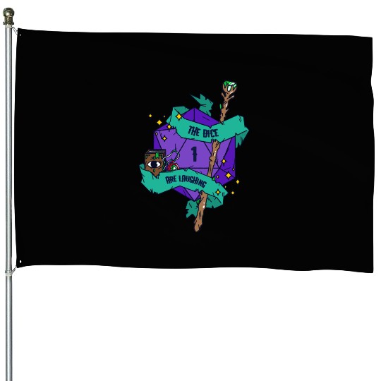 Laughing Dice Wizard House Flags