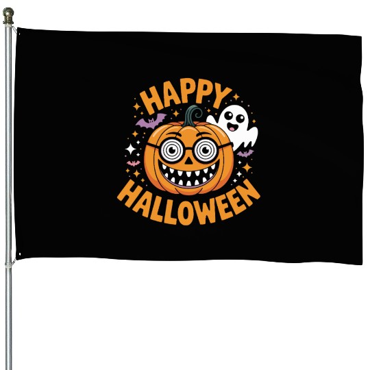 Trick Or Treat Halloween Pumpkin Happy Halloween House Flags