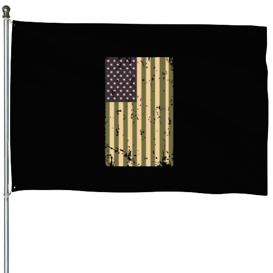Camouflage US Flag House Flags