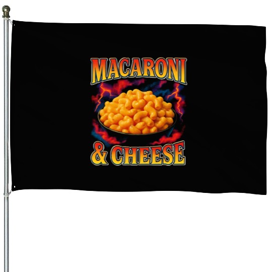Macaroni And Cheese Favorite Food Weird 90s House Flags