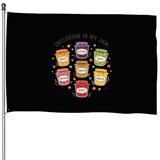 Inclusion In My Jam Special Ed Teacher SPED  House Flags