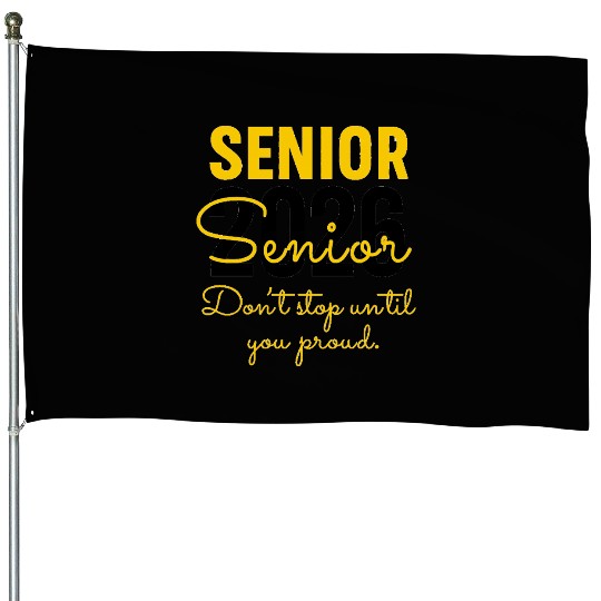 Senior 2026 Distressed Number Design Class of 2026 House Flags