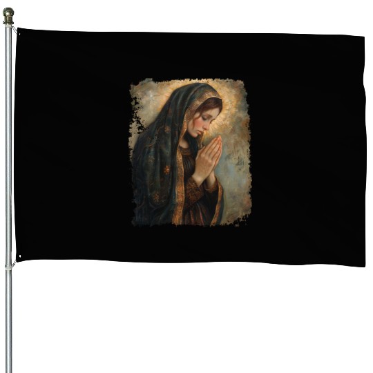 Saint Mary Praying Mother of Jesus House Flags