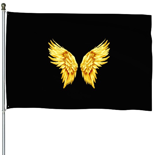 Golden Angel Wings  House Flags