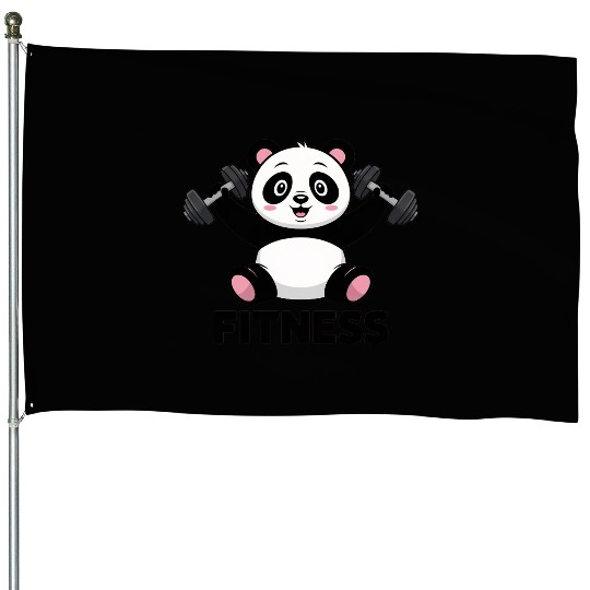 Panda Fitness Workout House Flags