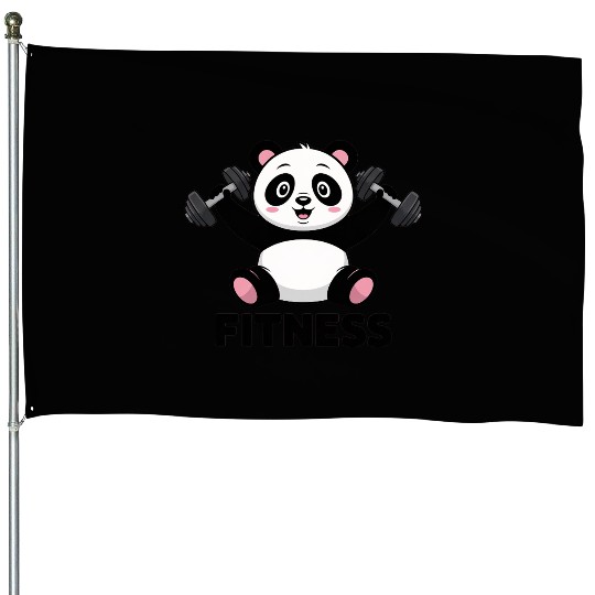 Panda Fitness Workout House Flags