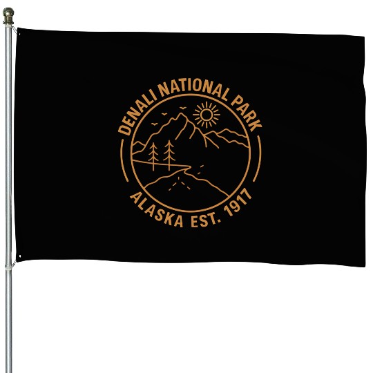 Denali Mountain Alaska National Park House Flags