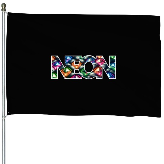 Gemstone Deluxe Neon Logo House Flags