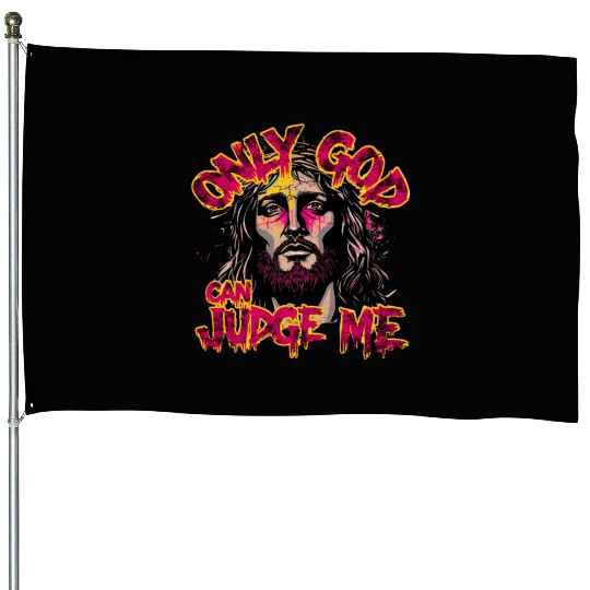 Religious Jesus Graffiti Style Design House Flags