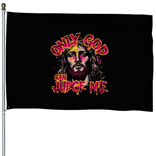 Religious Jesus Graffiti Style Design House Flags