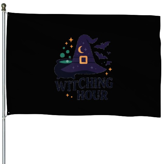 Witching Hour Night Scene Design House Flags