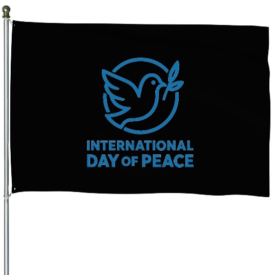 Peace Dove with Olive Branch Illustration House Flags