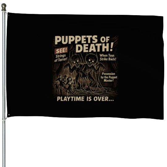 Puppets Of Death Movie Poster Vintage Halloween House Flags