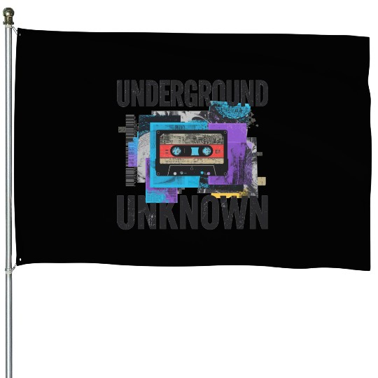 Underground Cassette Tape Urban Art House Flags