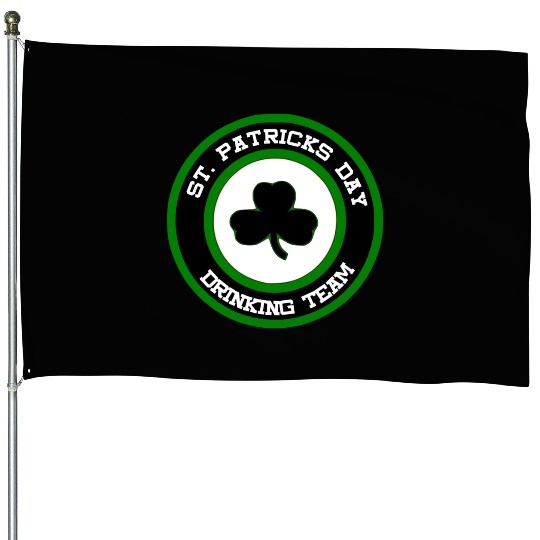 Sta Patrick's Day Drinking Team House Flags