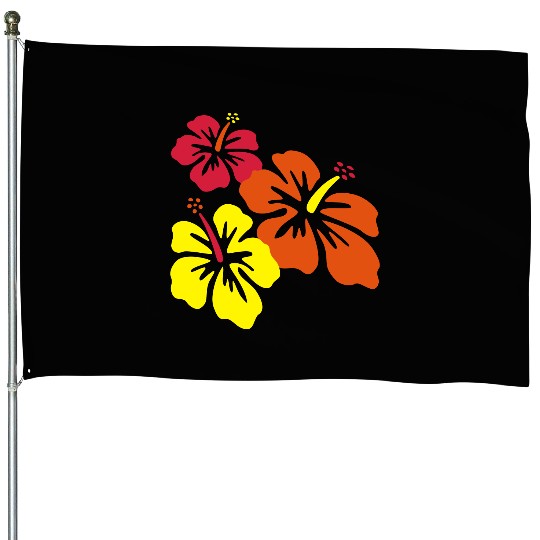 hibiscus triple House Flags