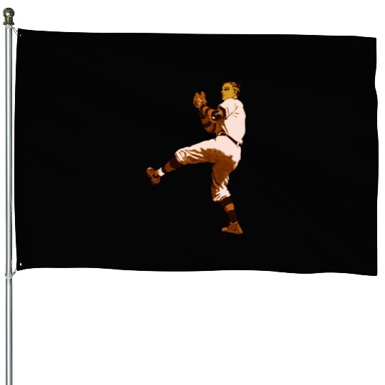 Baseball Pitcher House Flags