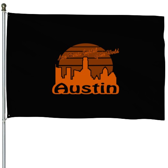 Austin Texas burnt orange House Flags